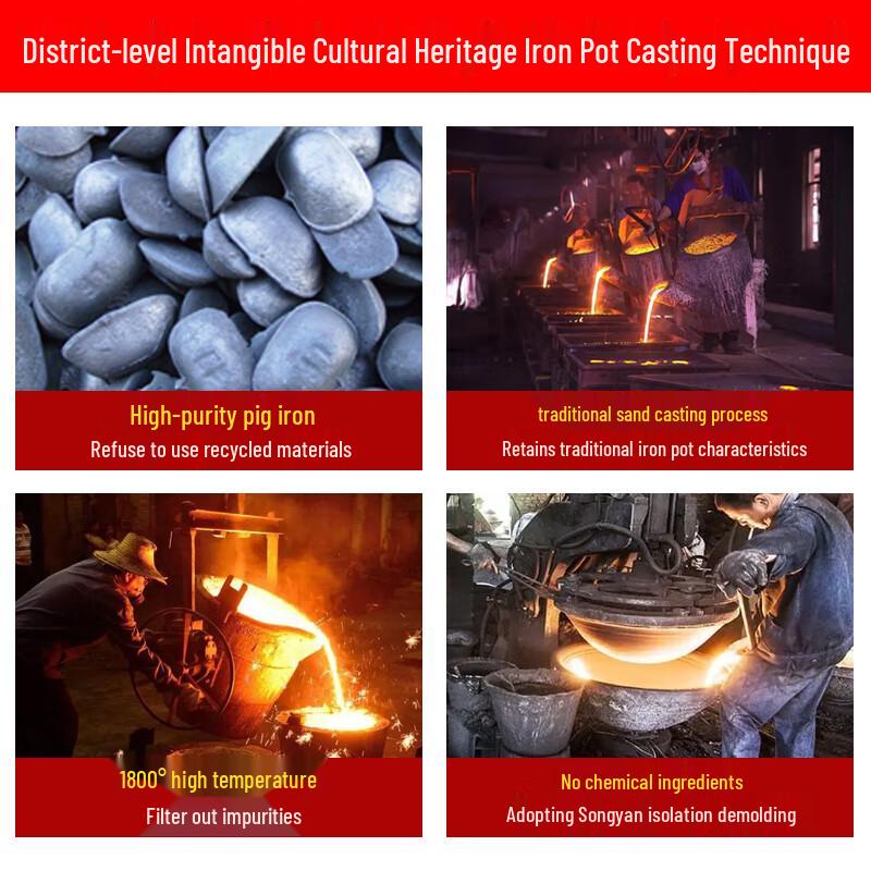 DM Thickened Cast Iron Wok
