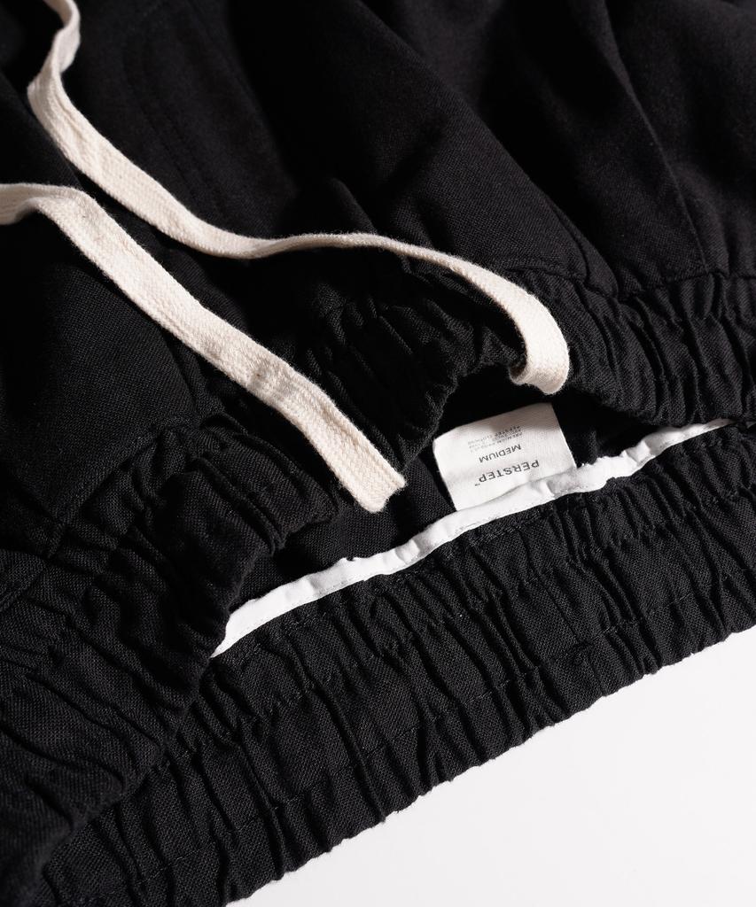 PERSTEP Cool Mix Linen-Like Flare Fit Long Pants Black Khlp4703
