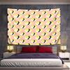 Yellow Sushi Pattern On Peach Background Pattern Wall Hanging Tapestry Decorative Tapestry Home Decor for Bedroom and Living Room