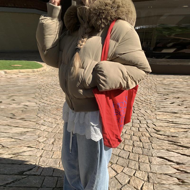 Winter cotton-padded clothes women's new short thickened warm small student foreign-style cotton-padded jacket women's coat