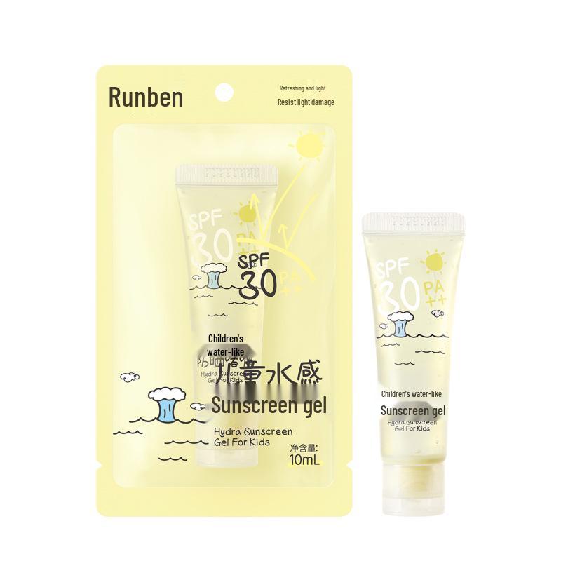 Runben Baby Skincare Transparent Gel Sunscreen - Watery Physical Protection for Children
