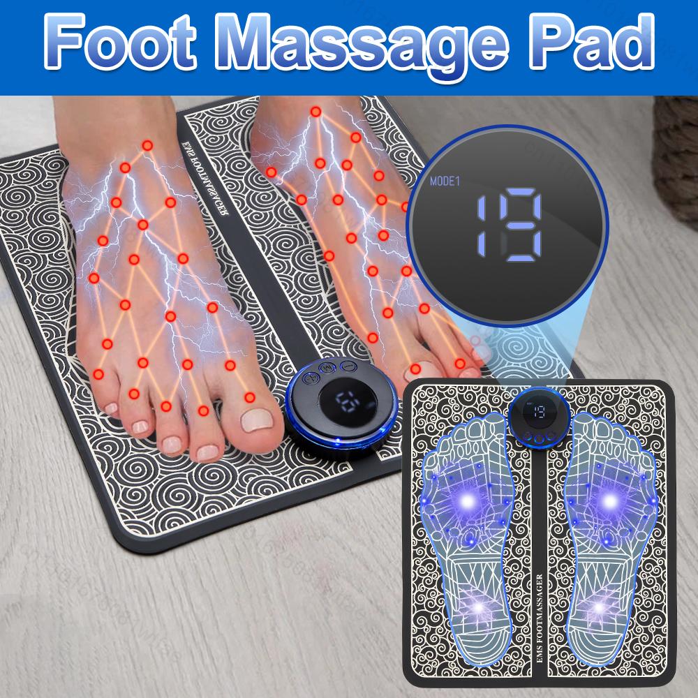 Electric Foot Massager Ems Foot Acupoint Stimulation Improve Blood Circulation Relaxation Trainer Relieve Sore Feet Leg Sole Pad
