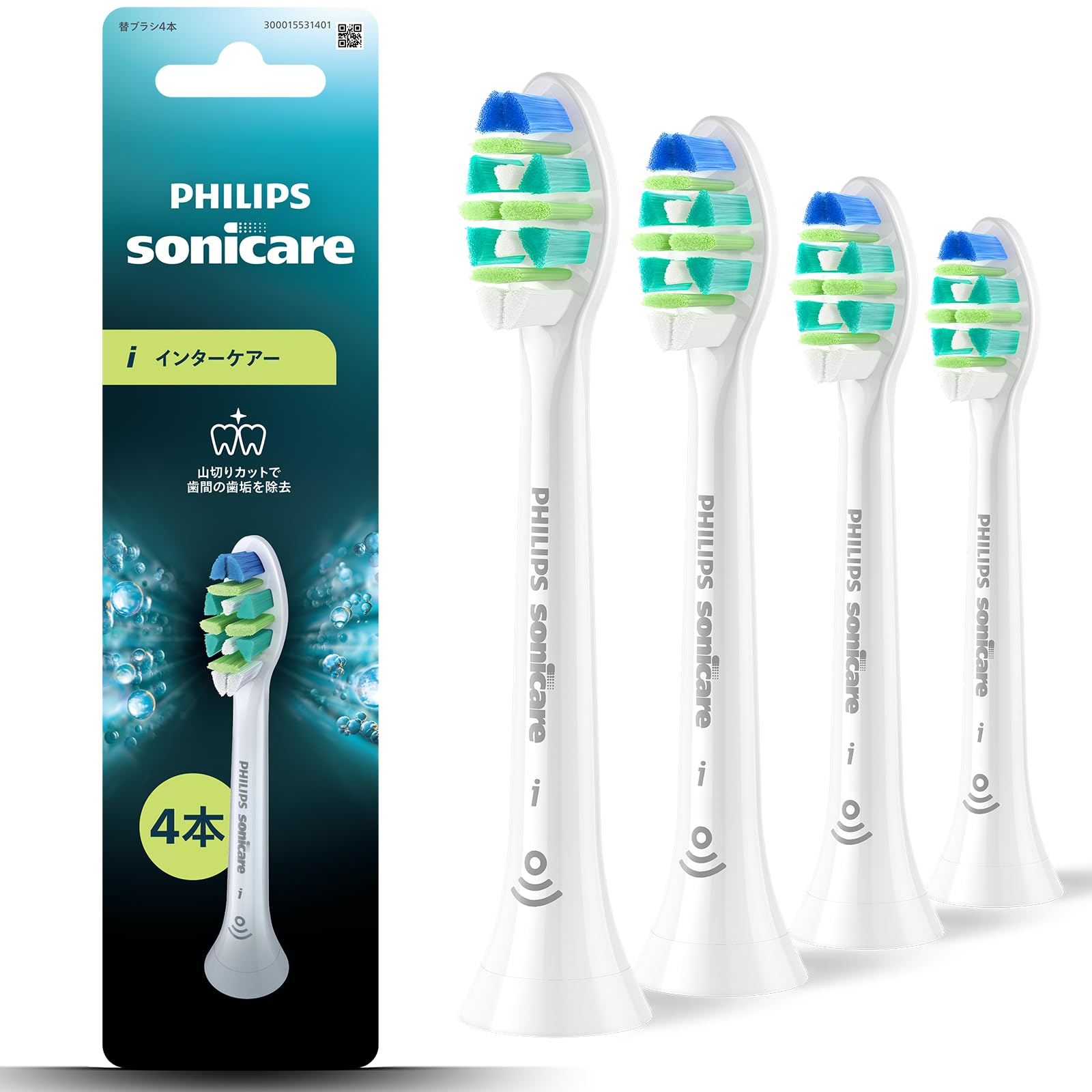 

Дизайн для чистки между зубами Philips Sonicare IC InterCare Обычные сменные насадки Оригинальный продукт Белый [Зубчики в форме горы] (4 шт) белый