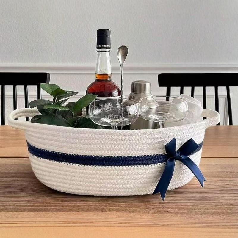 Cotton Rope Storage Basket With Cute Design For Home Organization And Pet Toys