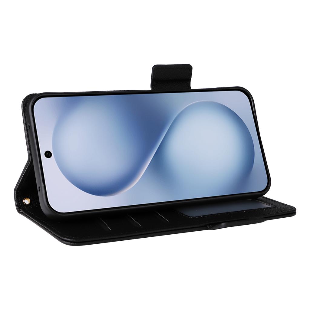 For Vivo X200 FE 5G/S30 Pro Mini 5G Case with Wrist Strap Litchi Texture PU Leather Wallet Phone Cover