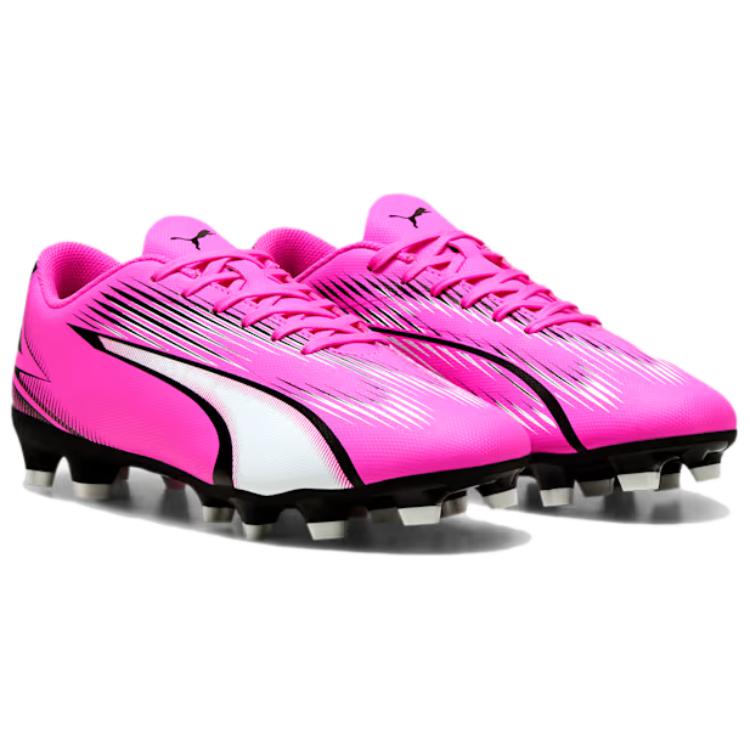 Puma Ultra Play Lightweight Comfortable Soccer Shoes Men Soccer Shoes Pink Black White 107763-01