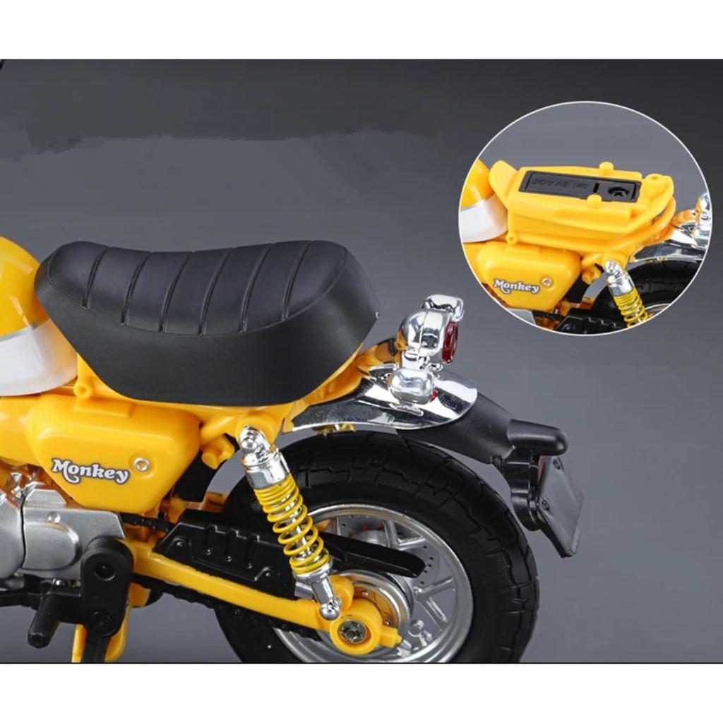 1/12 Honda Monkey 125 Alloy Sports Motorcycle Model Diecast Street Racing Motorcycle Model Simulation Sound Light Kids Toys Gift