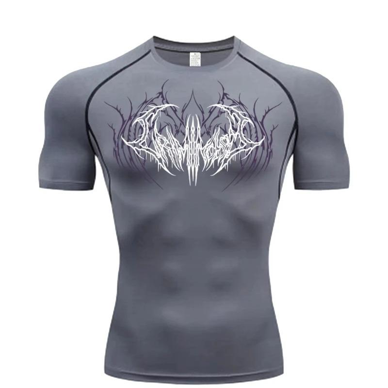 

Men s Compression Short Sleeve Sport Tees Fitness Running Sportsear Gym Elastic Quick Dry Sportswear Jogging High Elasticity Tops Tight Fit XXXL