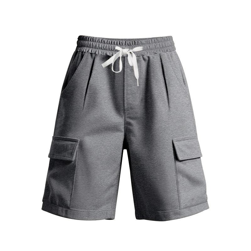 

Sports Five-point Pants Men s Summer Breathable and Skin-friendly Loose Squat Jogging Casual Multi-pocket Tooling Shorts 3XL темно-сірий