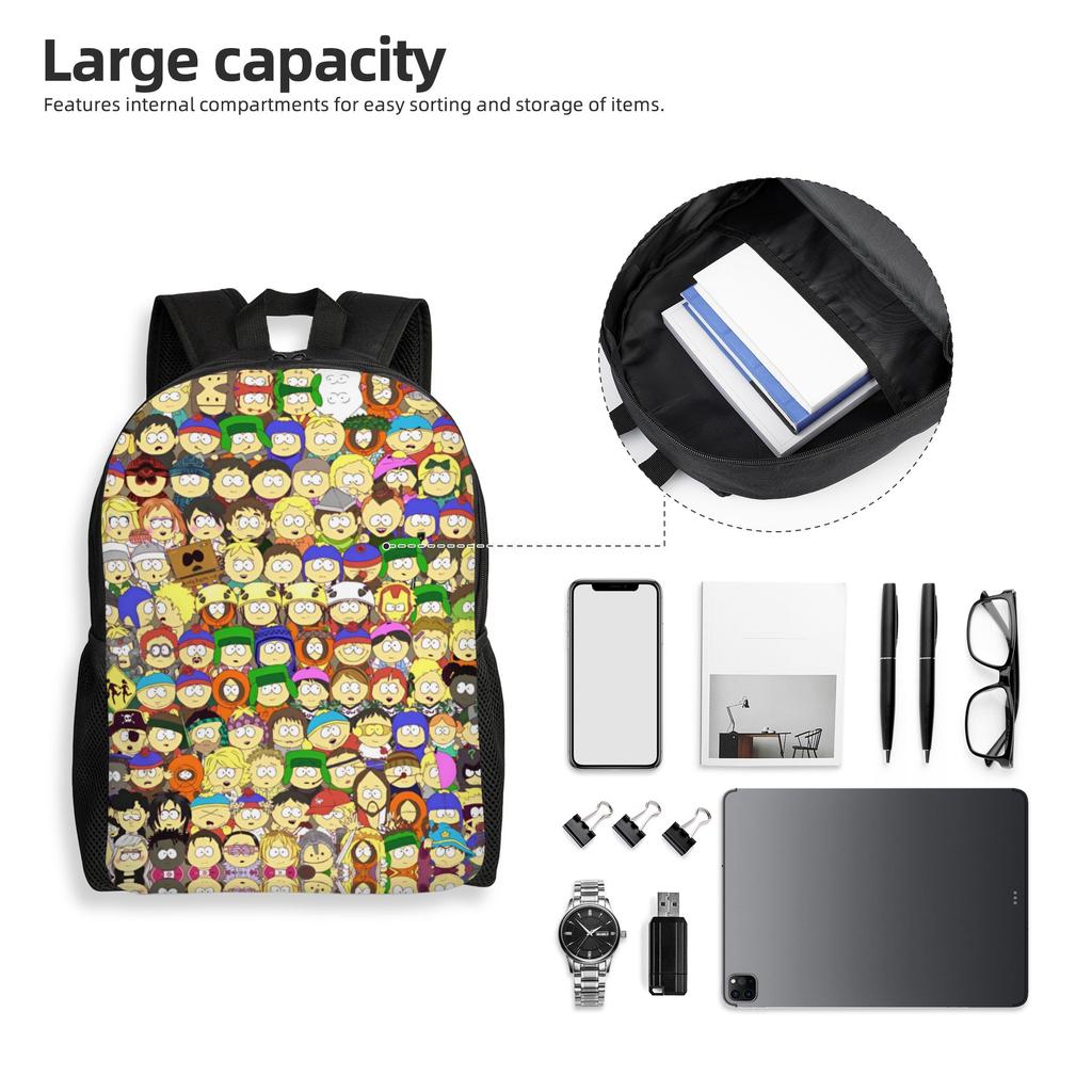 Personalized Southes Anime Erics Backpacks Men Women Casual Bookbag for School College Cartoon Bags