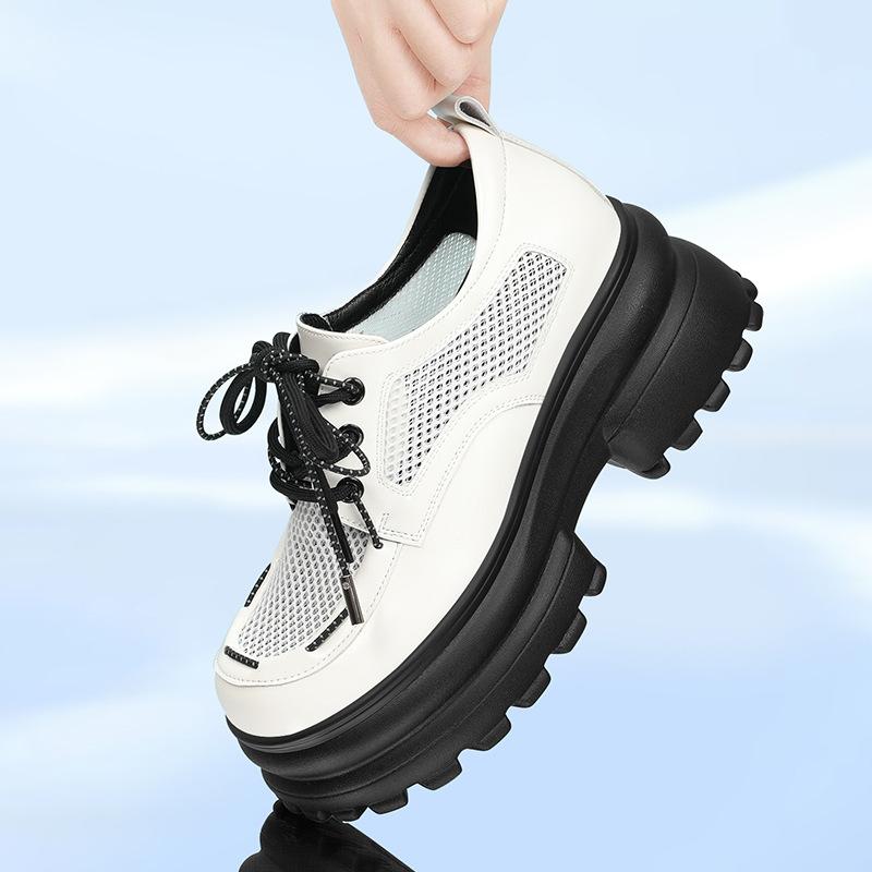 

Повседневные лоферы на толстой подошве для женщин Весенне-осенняя новая британская модель Одинарная обувь Лакированная обувь для женщин 40