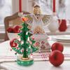 Christmas Tree Music Box Green Wooden Miniature Handcrafted Melody Decorative Item for Bedroom Living Room Use