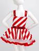 Figure Ice Skating Dress for Girls Holiday Costume Christmas Candy Cane Dress Kids Sleeveless Xmas Party Dress
