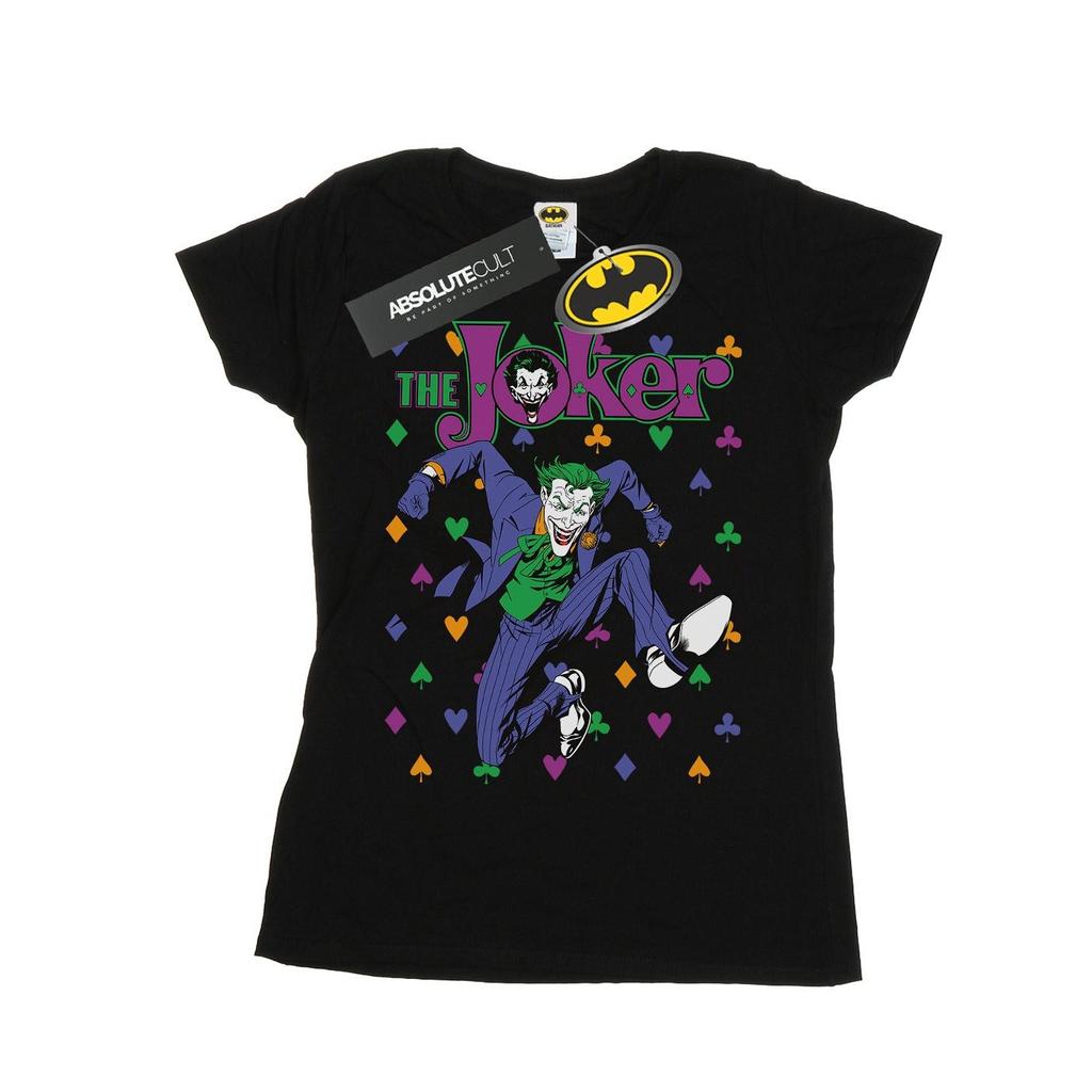 DC Comics Womens/Ladies Batman Joker Cards Jump Cotton T-Shirt