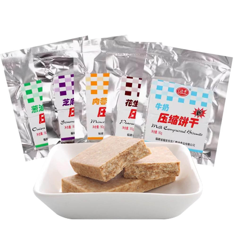 

Compressed Pumpernickel Rich The More You Chew The Emergency Evacuation Chinese and Scallion Oil Flavors 90g x 12 Biscuits, Flavor, Better. Food,