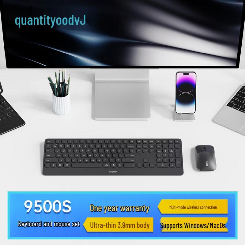 Rapoo 9500S Multi-mode Wireless Keyboard and Mouse Combo