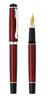 Xezo Incognito Fountain Fine Burgundy with Red Layered Dracker Finish and Pure Platinum Handcrafted with Limited Pen, Nib. Plating. Guilloché