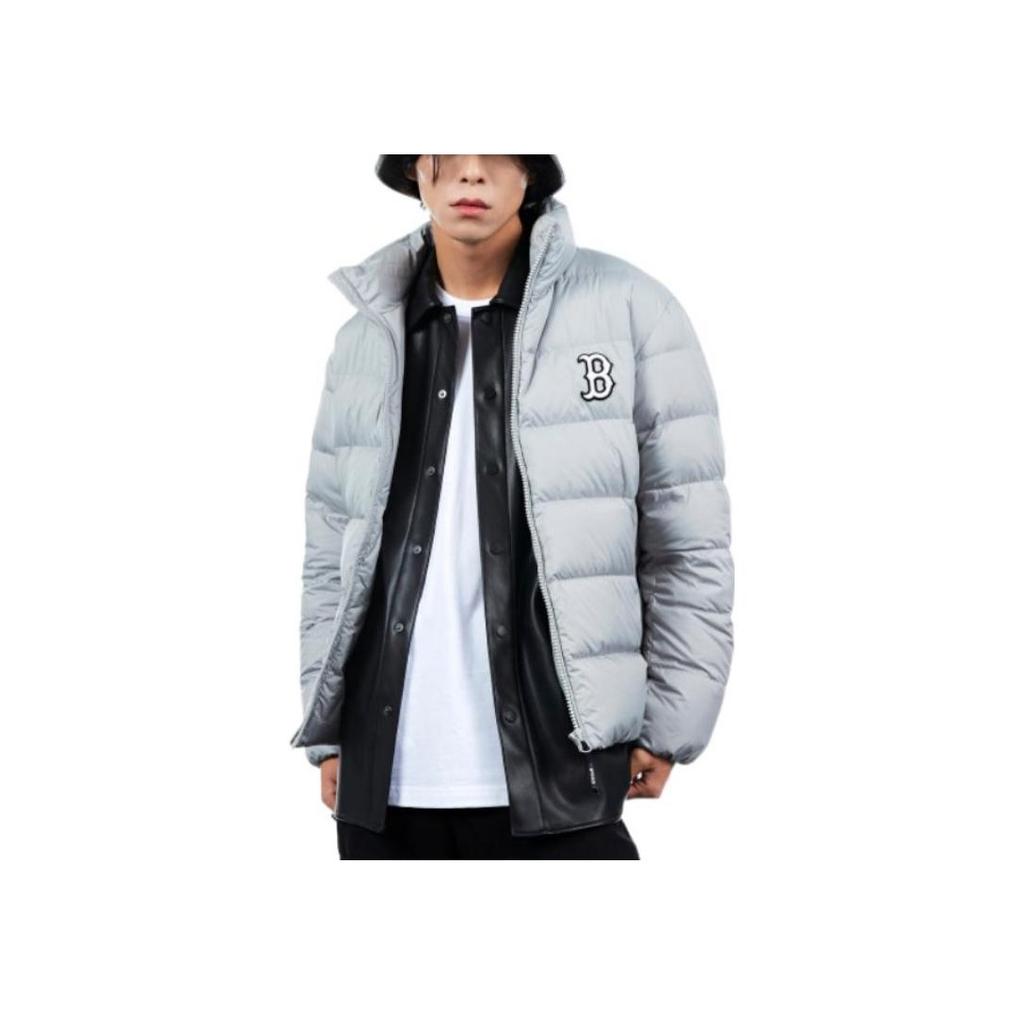 New MLB Boston Team Down Jackets Men's Silver 3ADJB0726-43GRL