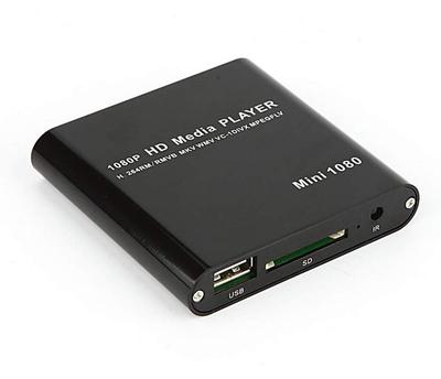 Multimedia mit HDMI, einfacher SD-Karten- und USB-Speicher-HDD-Anschluss, FMTHDMD2002 Ultra-Mini-Player, schwarz, Anschluss, Verbindung, Wiedergabe, verfügbar,