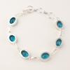 Apatite Gemstone 925 Sterling Silver Jewelry Handcrafted Bracelet 9" For Women RB-5-4