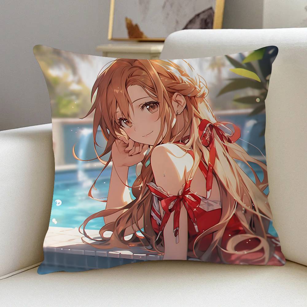 

А-Асуна Наволочка Мультяшный Подарок Наволочка Декор Спальни Дом Диван Кресло Сиденье Наволочка 12x12Inch