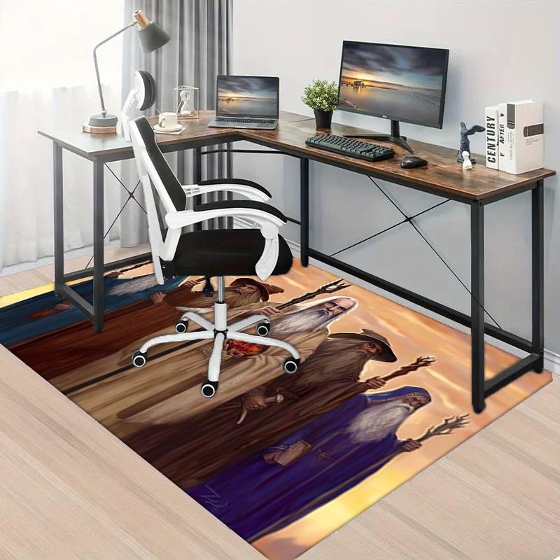 1pc Office Carpet Chair Mats The Council of Elrond Perfect for Decorating Office Chairs, Living Rooms, Or Bedrooms,Polyester Carpet
