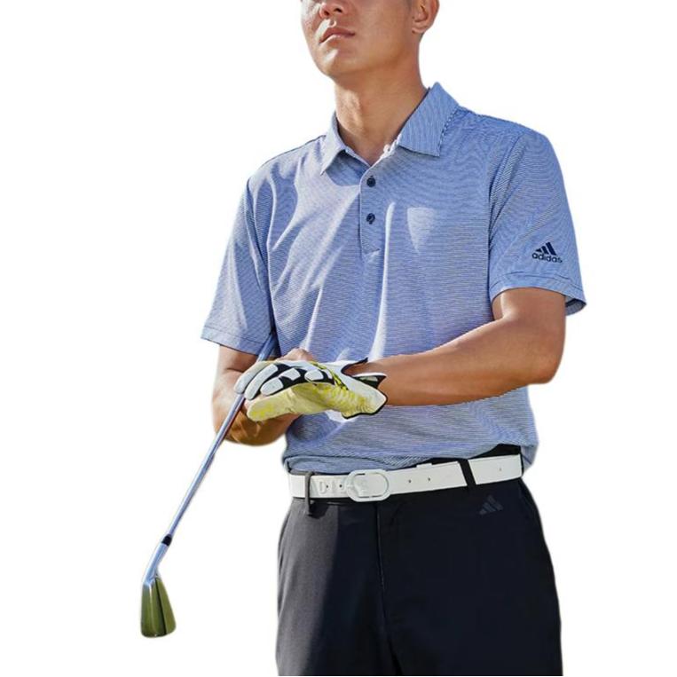 Adidas Ottoman Stripe Polo Shirt Men Polo Shirts Navy-Blue HR9072