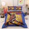 Timeless Air Jordan Comic Poster Blue King Size Duvet Cover, Comfy Bedding Set for Family Use, Wrinkle-Free Duvet Cover for Daily Use