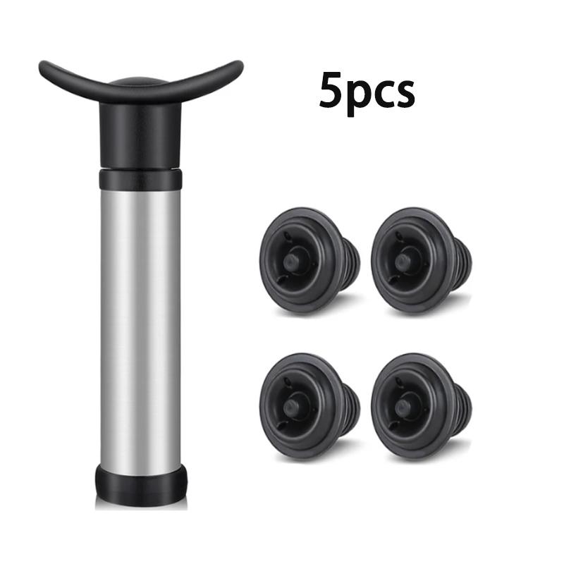 

Вакуумный насос-консерватор Набор для сохранения вина Вакуумные пробки для вина для белого / пива, нержавеющая сталь, сохраняют вино свежим