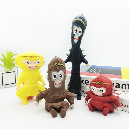 Wukong Quetschspielzeug, langsame Erholung, Stress- und Angstlinderung, tragbar, für Kinder, Jugendliche und Erwachsene, Monkey King Squishes, sensorisches Zappelspielzeug