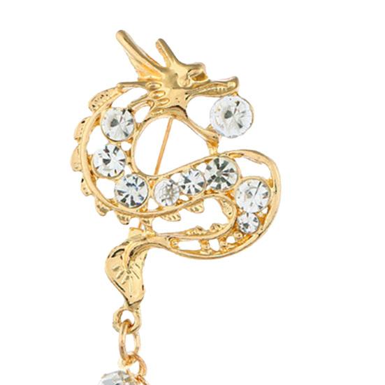 Suit Brooch for Men Auspicious Dragon & Women Collar
