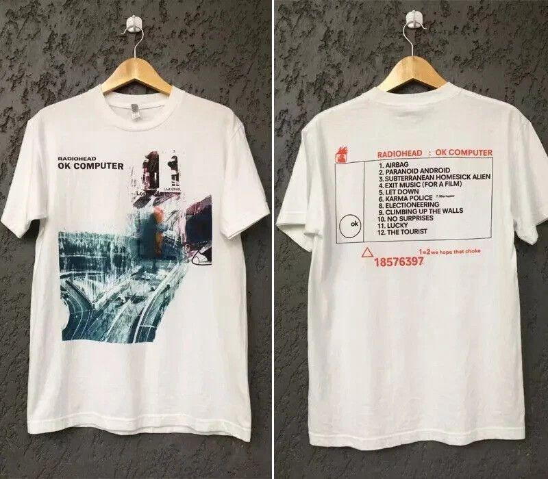 Unisex shirt Cotton Oversize Large Size NEW! Radiohead Ok Computer Vintage Album