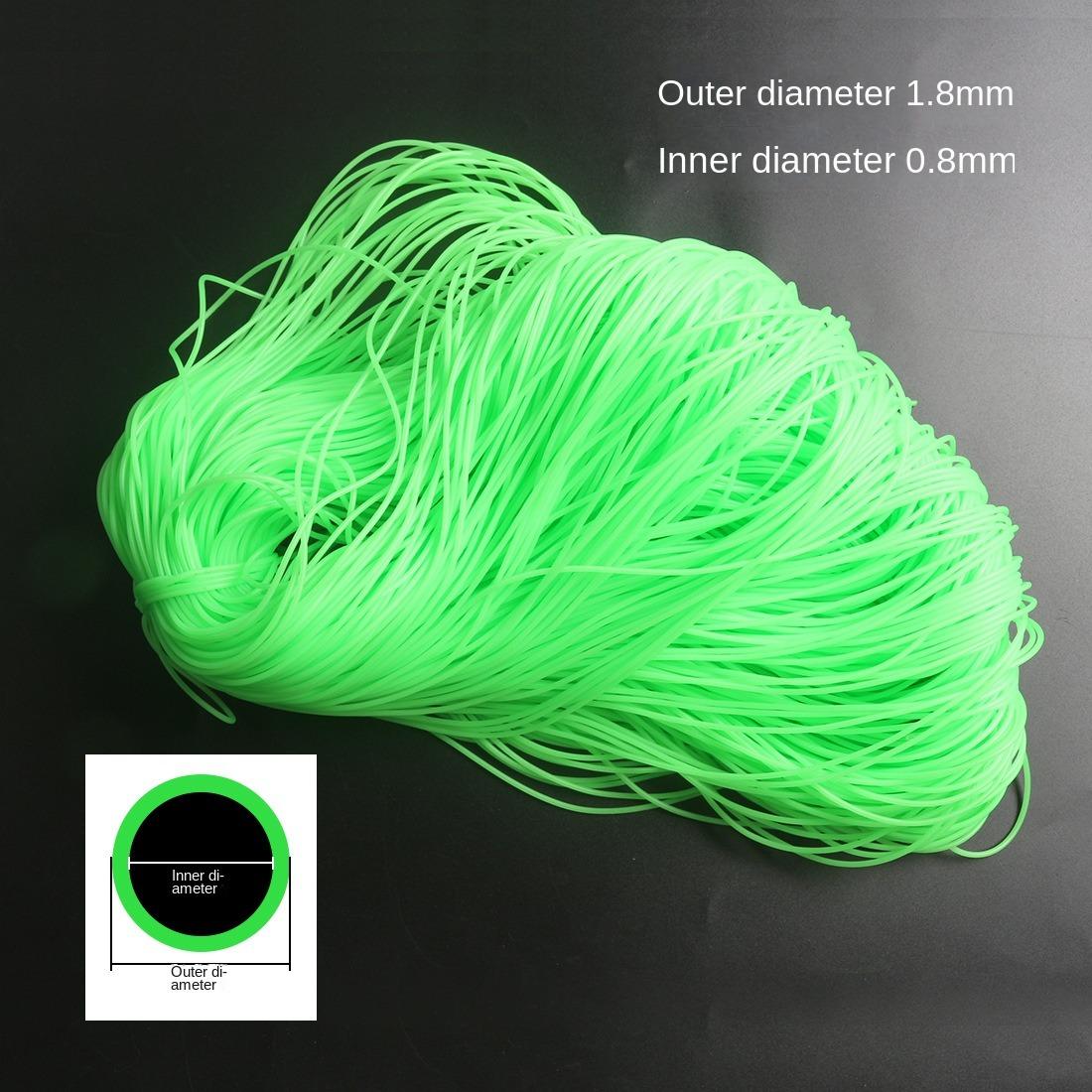 

0.8/1/1.5/2mm Silicone Luminous Fishing Hose Green Fishing Night Luminous Tube Anti Rig Tube Hook Line Glow Deep Sea Fishing