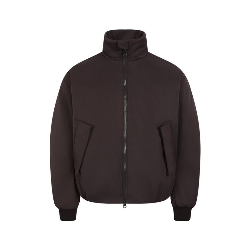 

Acrardic American-Style Trendy Brand Double-Zip Stand Collar Cotton Jacket High Street Boxy Short Loose Warm Puffer Jacket Purple XL