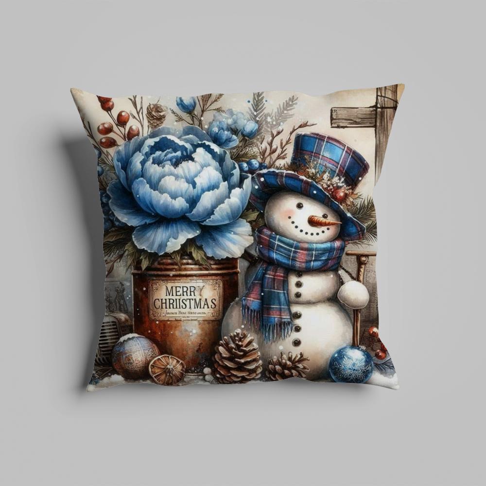 Pillow Case Luxurious Home Office, Sofa Decorative Multi Sized Car Seat Cushions, Pillowcases Retro Snowman Cute