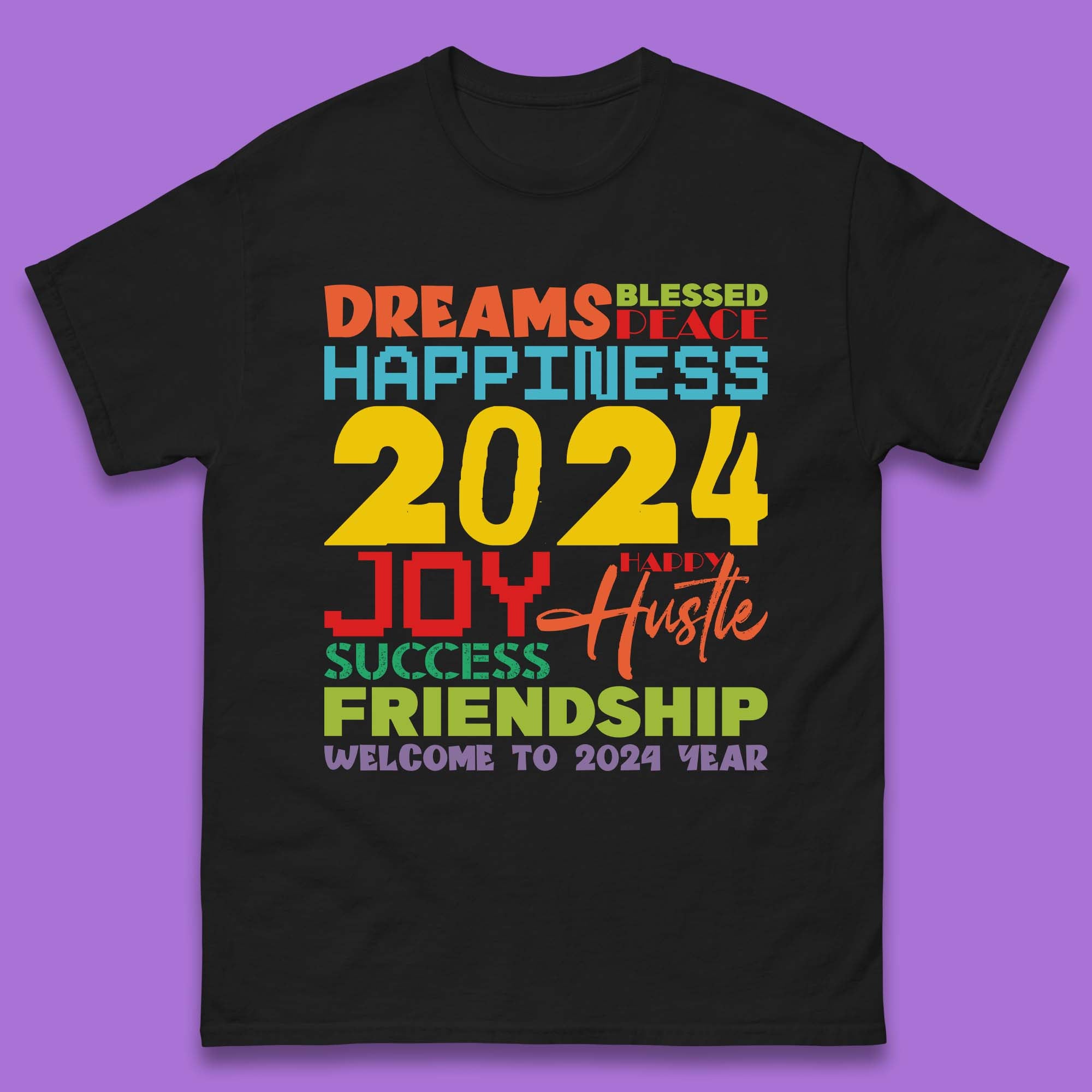 

Welcome To 2024 Year Mens T-Shirt Womens Tops Tees XL