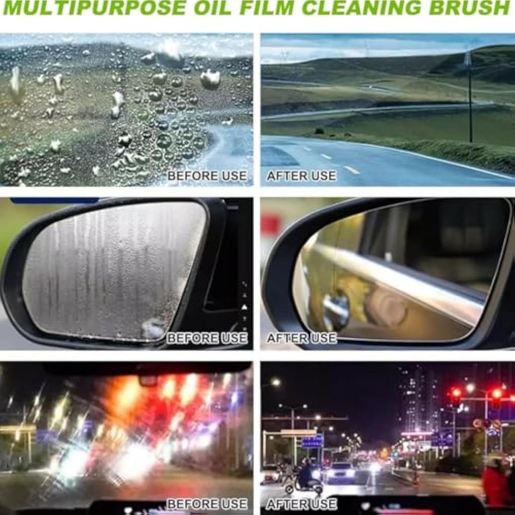 Debeidi Glass Cleaner, Debeidi Oil Film Cleaning Brush, Car Windshield Cleaner, Oil Film Cleaning Brush for Car Windows (1 pcs)
