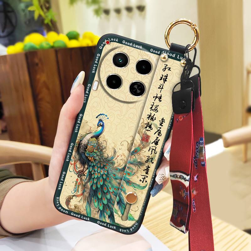 Für Mama Handschlaufe Handyhülle Für Tecno Camon30/4G/5G/CL6/CL7 Mode Wasserdicht Stoßfest Rückseite Chinesischer Stil