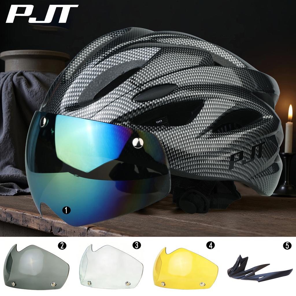Kask rowerowy 4 w 1 z okularami przeciwsłonecznymi / Daszkiem Bezpieczeństwa Kaski Wielotrybowe noszenie Kask rowerowy Kask rowerowy MTB Dla kobiet Mężczyzn