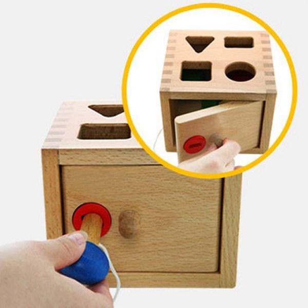 Todoribro Wooden Teaching Aids Shape Block Box WOODENTOY-A Korean Childrens Toys