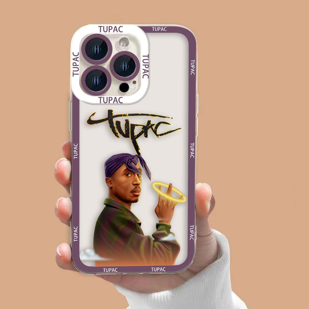 Rap 2Pac Tupac Shakur Clear Phone Case For Realme 15 5 6 7 7I 8 8I 9 9I 10 12 NOTE 70 C75 C71 C67 C65 C55 C53 C35 C33 Case Cover