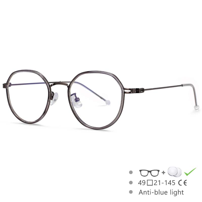 53262 Ultraleichte Runde Anti-Blaulicht Computerbrille Optisch Herren Damen Modebrille