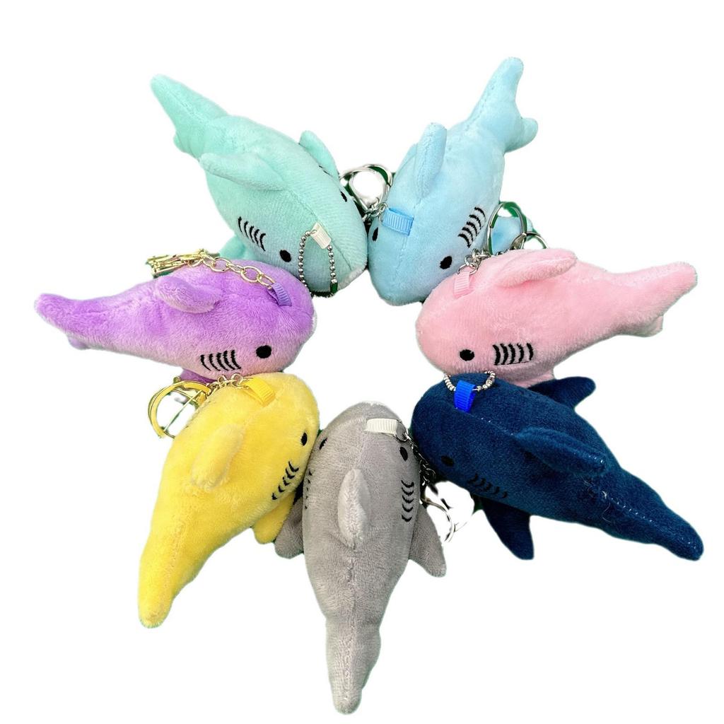 Cute Shark Whale Plush Keychain Charm