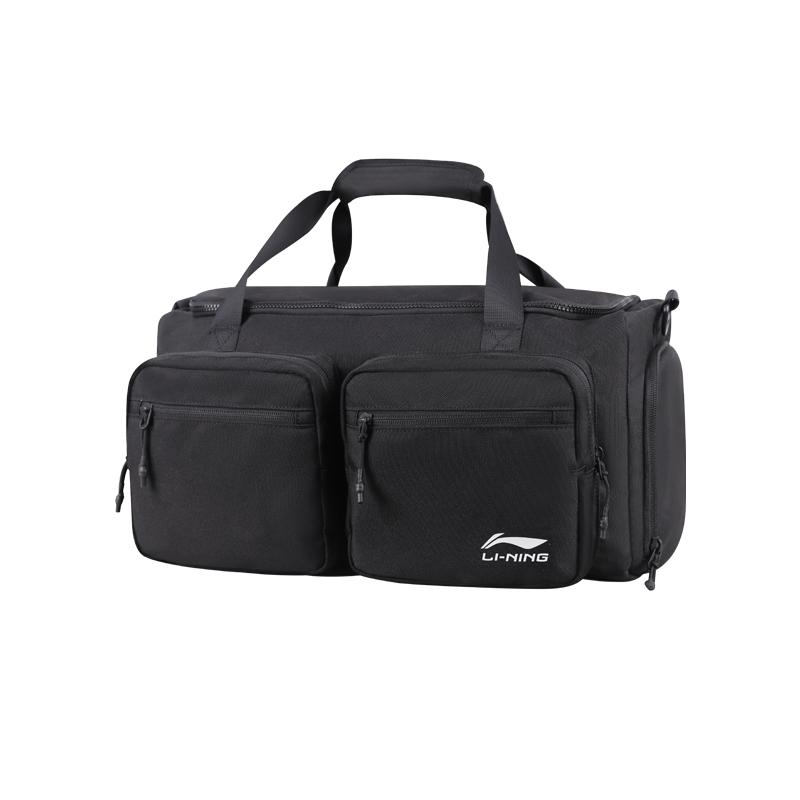 Li Ning Sports Lifestyle Series 24L Brand Logo Travel Bag Unisex Travel Bag Black Cream ABLV033