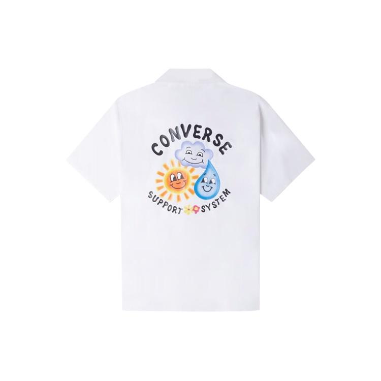 Converse Skate Woven Polo Shirt Asia Sizing White Men s 10024751-A02 M