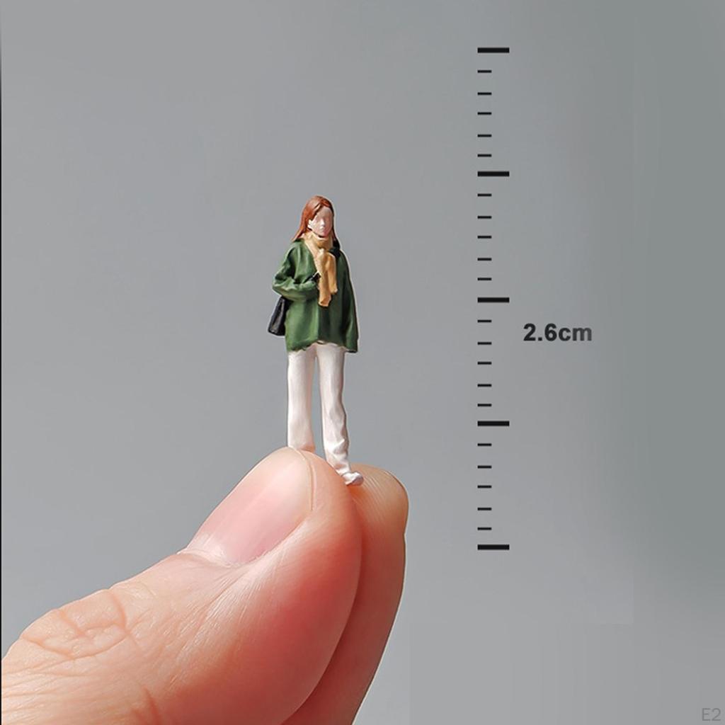 Female Doll Model 1/64 Figure Pretend Play Toy Ornament Resin for Birthday