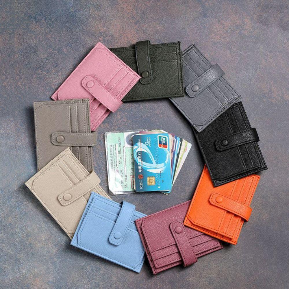 PU Leather Card Holder Multi-card Slot Credit Card Holder Coin Purse  Store Credit Cards