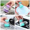 Hydraulic Liquid Dispensing Kitchen Brush: Non-Stick, Non-Scratch, Easy Dish & Pot Cleaning