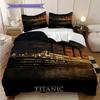 Titanics Final Voyage Sunset Bedding (1 * duvet cover + 2 * pillowcase, without core) 2D Flat Christmas birthday gift Soft and comfortable Bedding set