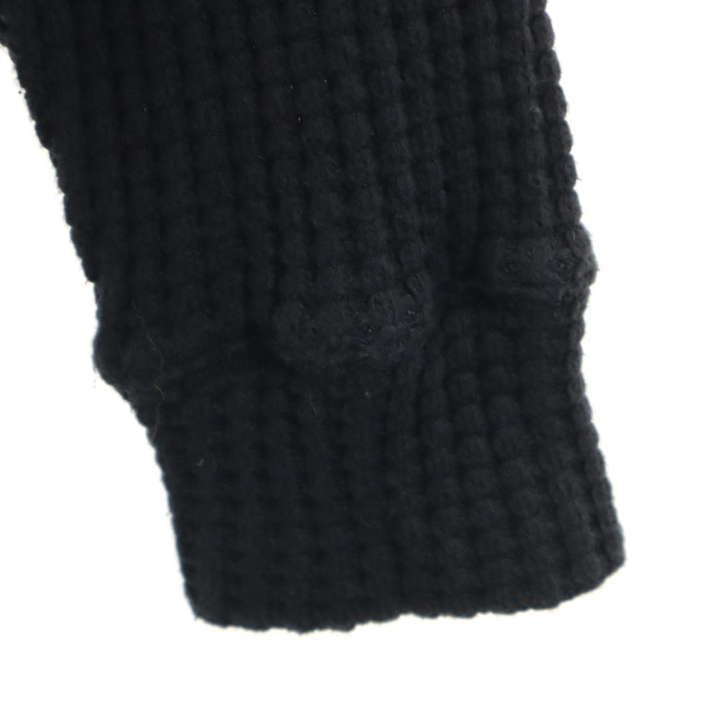 Seagreen Made In Japan Wool Long Sleeve Waffle Zip Hoodie 4 Black Men's Used